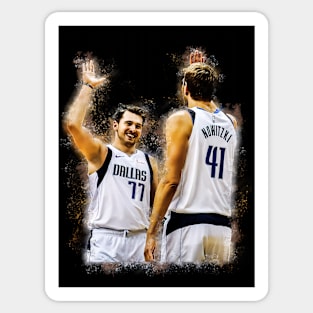 Luka Doncic and Dirk Nowitzki Sticker